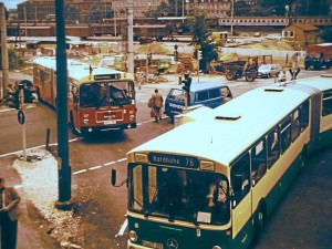 »Schienenersatzverkehr« für die Straba, 1981-1982 (Foto: Archiv Doc Bendit)